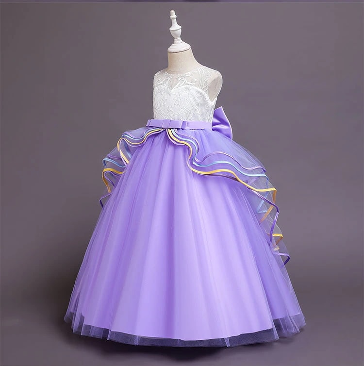 韓国ファッション プリンセスドレス ロングセクション キャットウォーク 子供 ドレス ケーキスカート