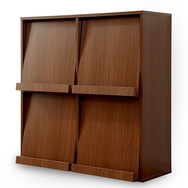 リーテンスタッド LSD-06-0001-wn 4枚フラップ書棚 WN ウォールナット メーカー直送