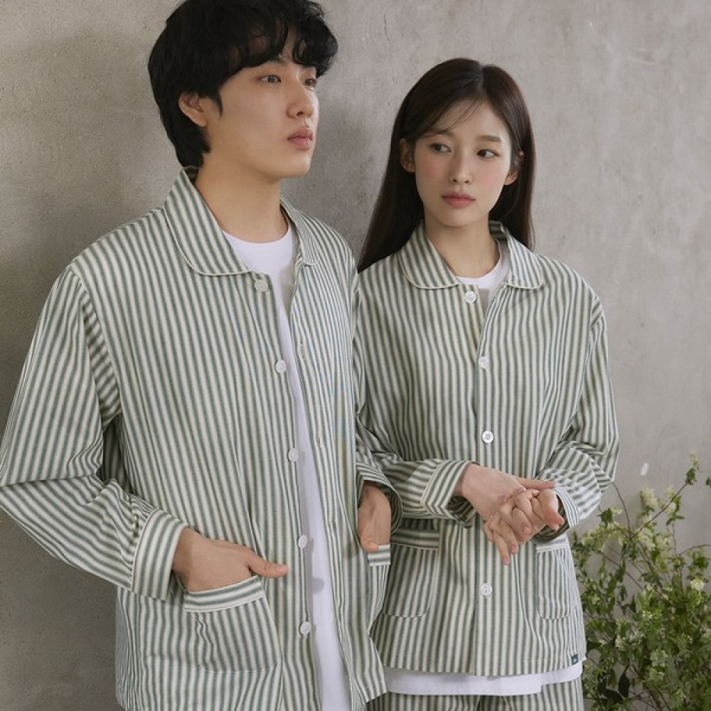 (BYC) コットン染料ユニセックスパジャマセット NCZ1001