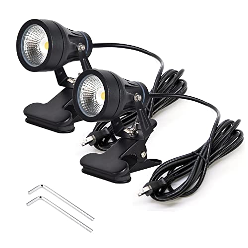 okalumi LEDクリップライト 防水 電球色 7W スポットライト 屋外 照明 店舗用 延長コード3m 防雨 看板照明 屋外 屋内兼用 店頭看板 作業用ライト 器具 ピッコロライト 六角レンチ付