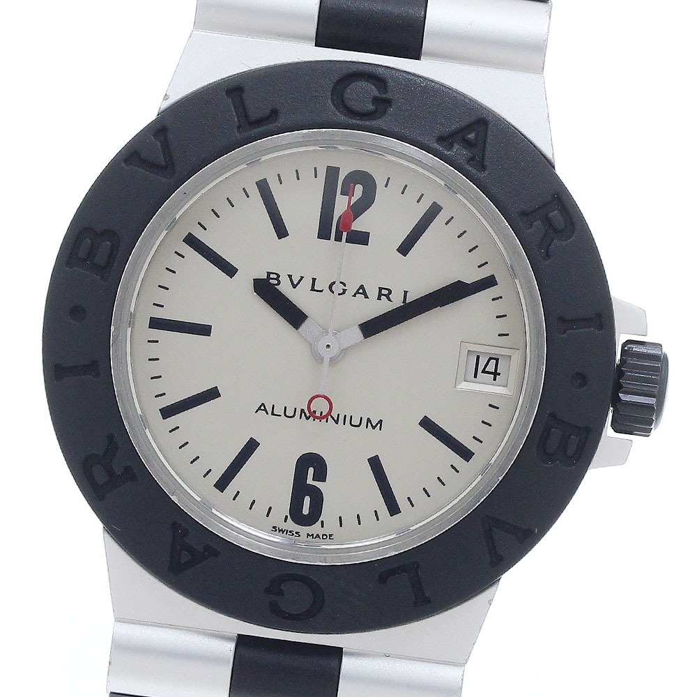 ブルガリ BVLGARI AL32A アルミニウム デイト クォーツ ボーイズ 良品 _954767【中古】