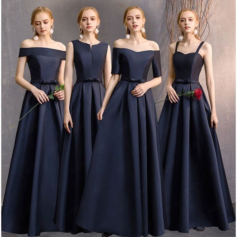 ブライズメイド ロング ドレス ネイビー お揃いドレス お呼ばれ パーティードレス 大きいサイズ 二次会 結婚式 ロングドレス 演奏会 ピアノ 発表会 ワンピース-77 4,956円