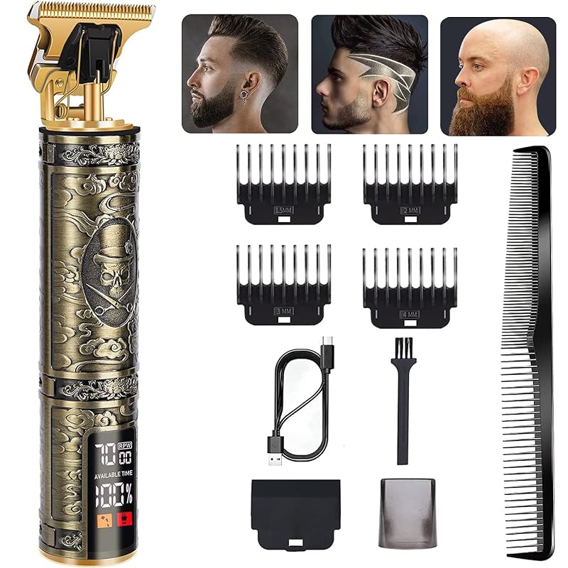 【2023新登場】バリカン LRCUOPY 電動バリカン ヘアカッター 散髪用 USB充電式 コードレス 高さ調節可能1.5-4mm LED電量ディスプレイ 3段階速度調節 ばりかん 低騒音 防水 プ