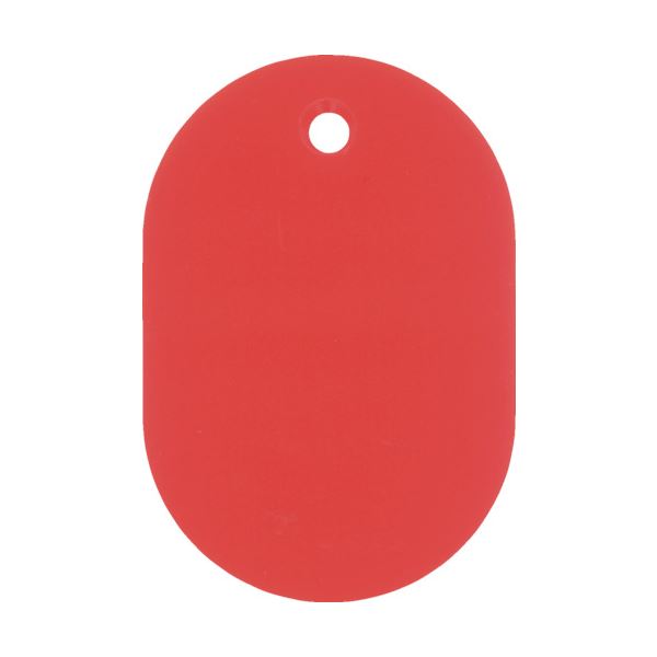 (まとめ) 日本緑十字社 小判札（無地札） 赤60×40mm スチロール樹脂 200024 1枚 (×100セット)