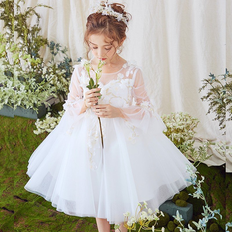 子供ドレス フラワーガール ドレス ミニドレス 子ども ピアノ発表会 フォーマル 入園式 七五三 長