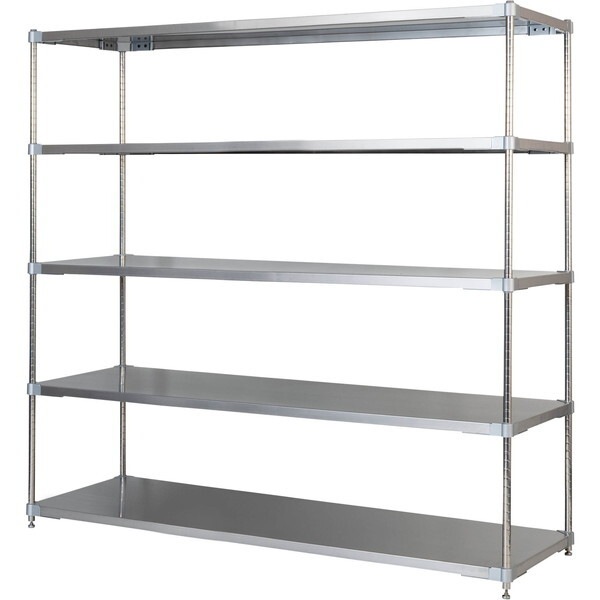 アイ・エル・シー GSS5-60150 燕三条製 PROFACE SUS304ステンレスソリッドシェルフ5段 600×1500×1800 SUS304ステンレスポール メーカー直送
