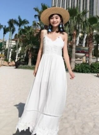 ノースリーブロングワンピース ワンピース ロング丈 袖なし l フレア かわいい 大人可愛い 無地 夏 デート 休日 リゾート 旅行 海 プール S M L XL 白 ホワイト