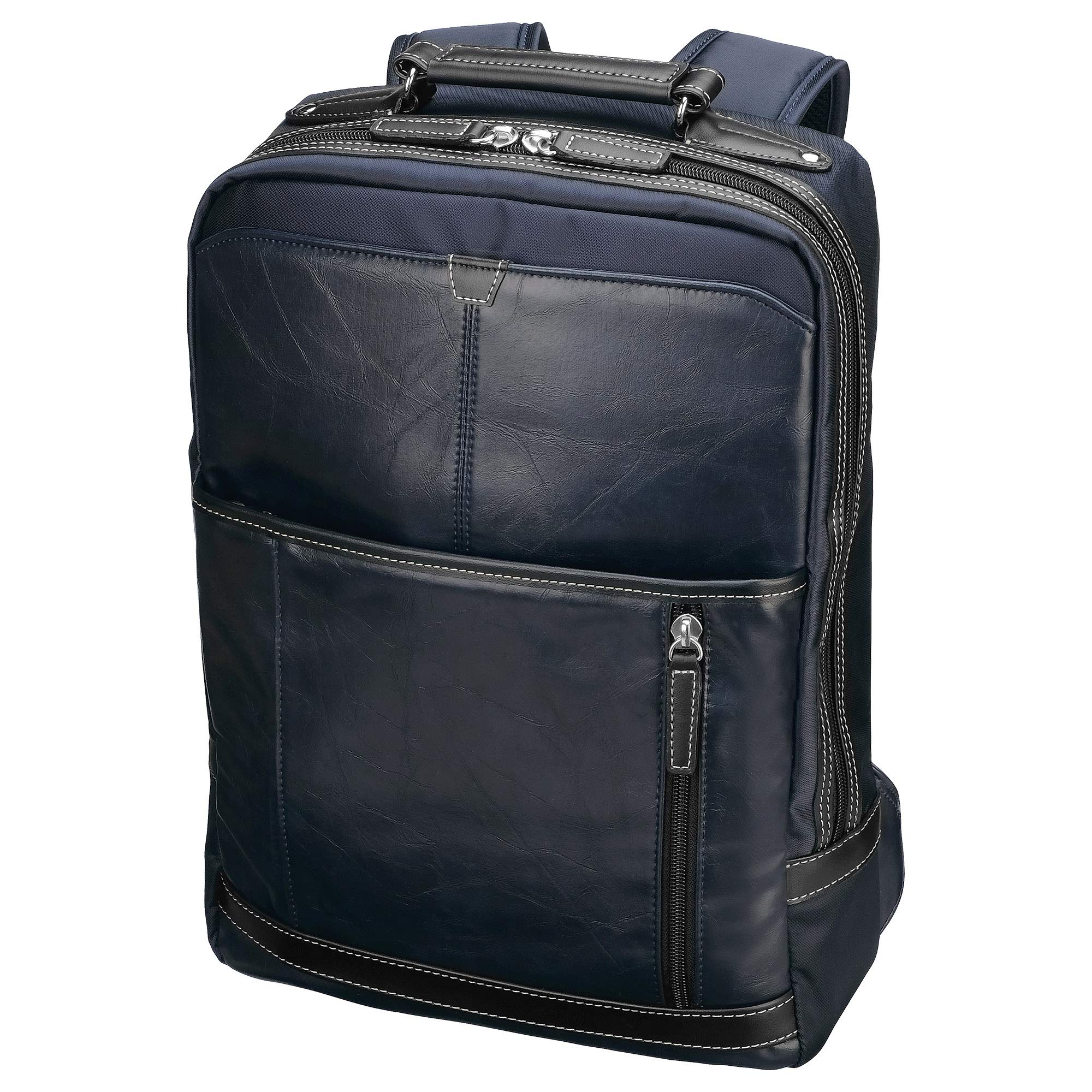 [ハクバ] Fineseed TOKYO ビジネスリュック BBP1609 A4サイズ対応 16インチPC対応 ダブルファスナー仕様の三方開閉タイプ 薄マチ仕様 通勤 普段使い メンズ