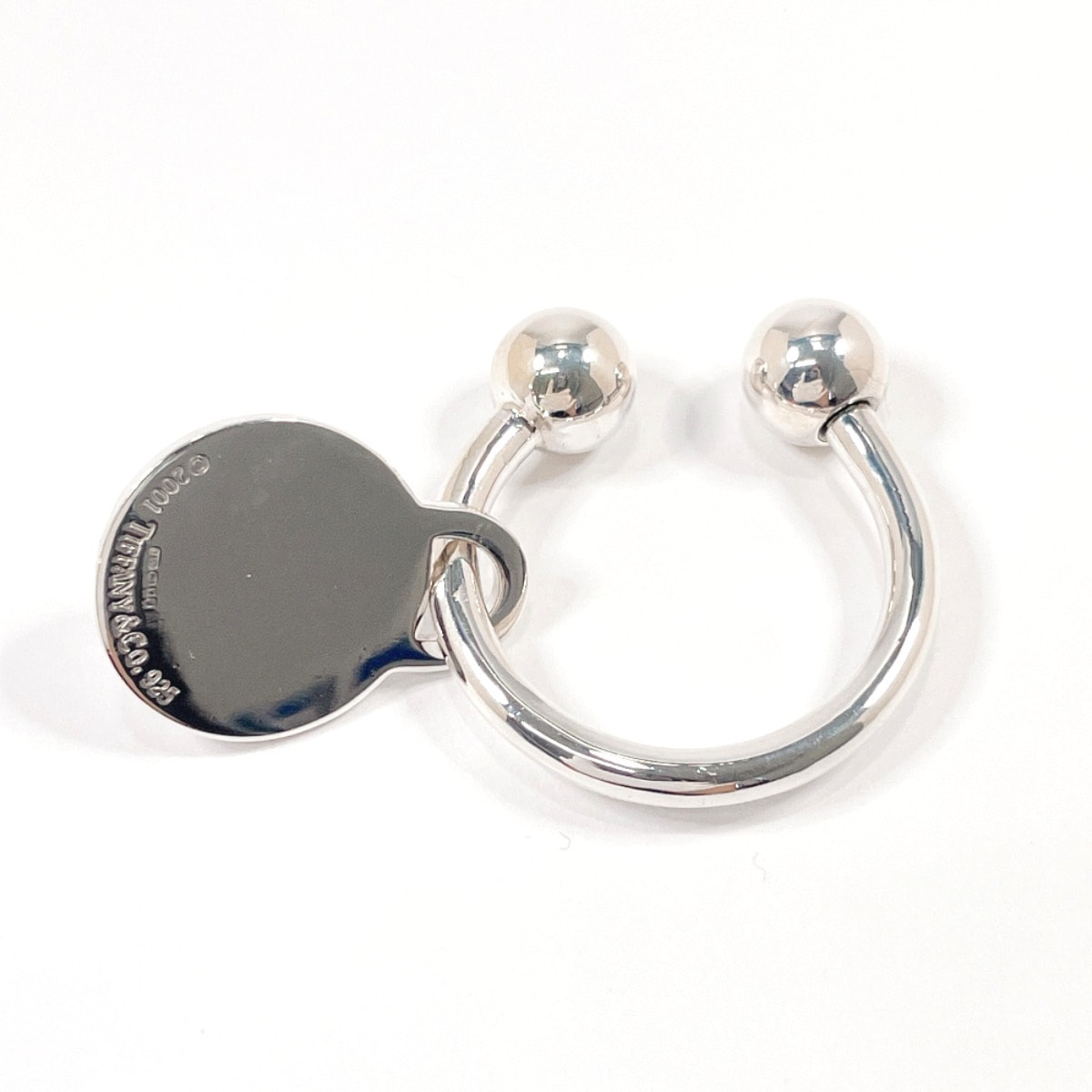 ラウンド タグ キーホルダー シルバー シルバー925 ユニセックス