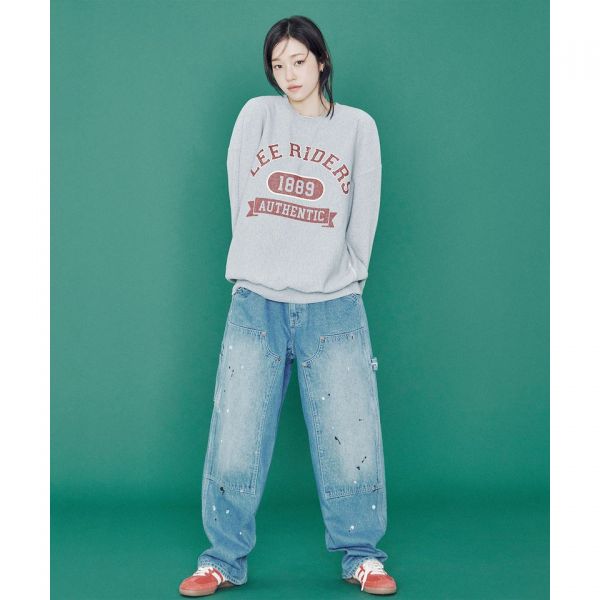 ダブルニー ペインティング ペインター デニム パンツ インディゴ ミディアム