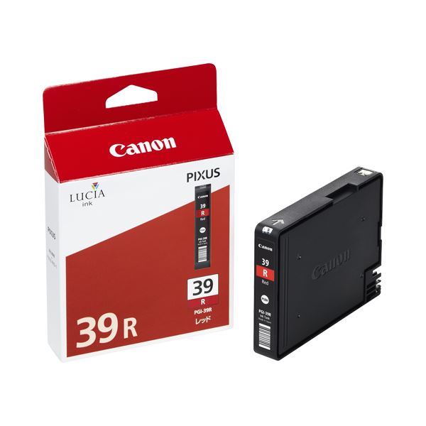 （まとめ） キヤノン Canon インクタンク PGI-39R レッド 4866B001 1個 (×3セット)