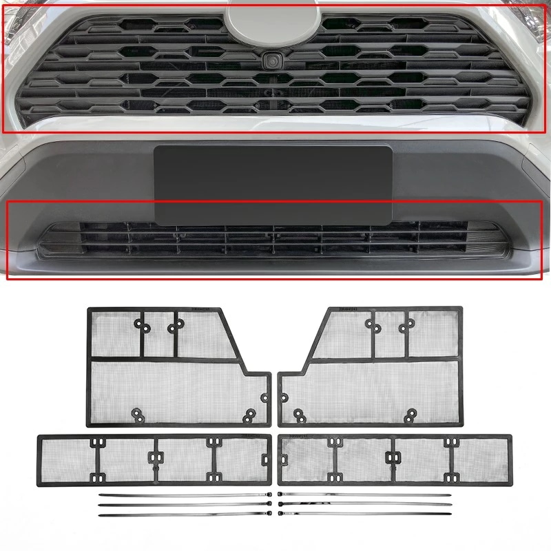 トヨタ・ RAV4 50系 用 昆虫 グリルメッシュ 防虫 保護 グリル挿入ネット 1セット 6137