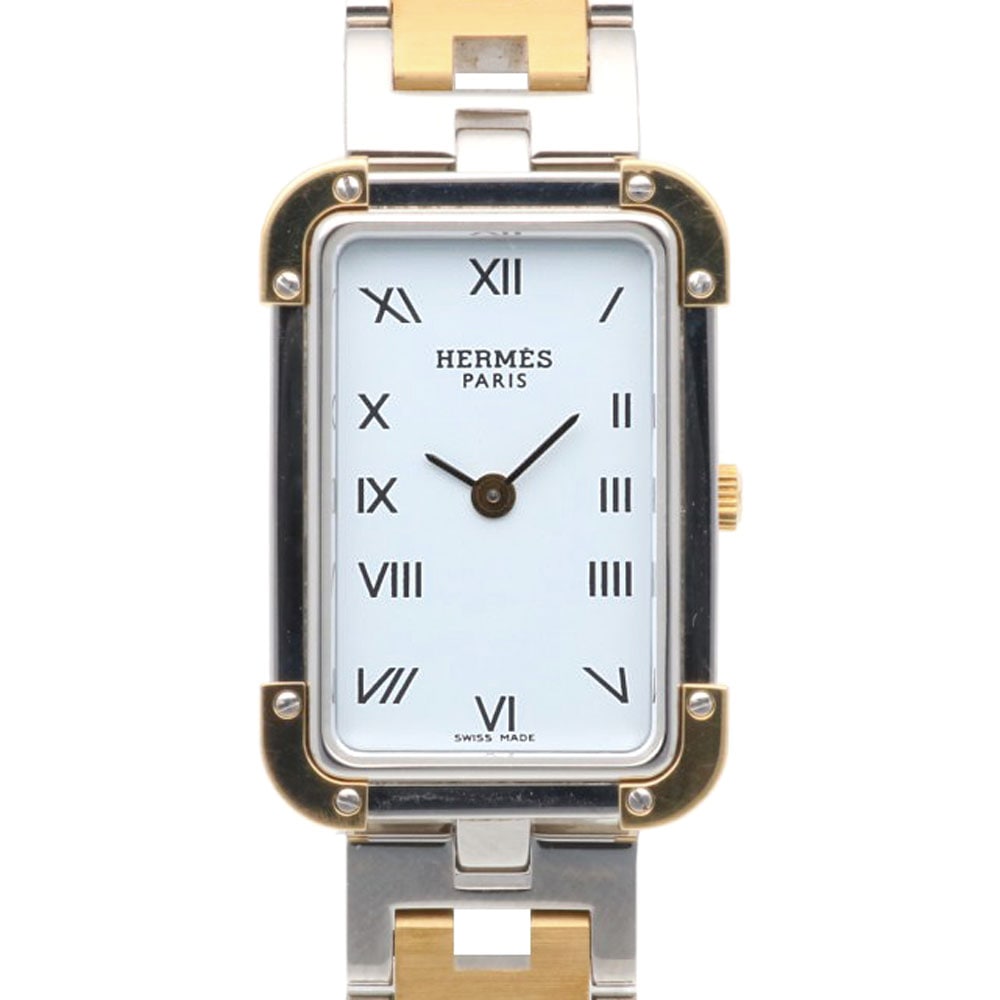 エルメス クロアジュール 腕時計 ステンレススチール CR1.220 クオーツ 1年保証 HERMES 中古