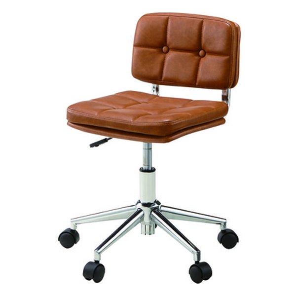 デスクチェア ブラウン 幅40×奥行き48×高さ64-74×座面高40-50cm RKC-301BR