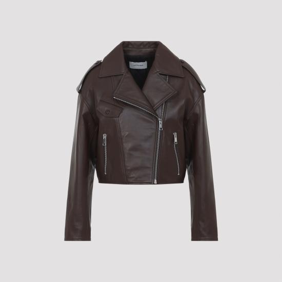 YVES SALOMON Women Leather Jackets 26E26WYV21050AGAN A2296 CHIA