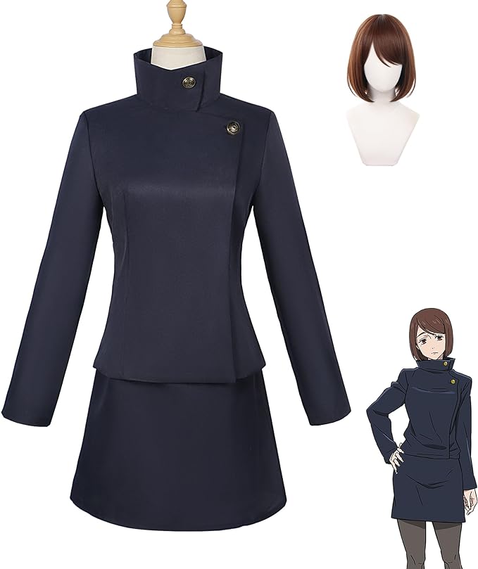 呪術廻戦 コスプレ 家入硝子 コスプレ衣装 ウィッグ付き 懐玉玉折／渋谷事変 コスチューム 変装 仮装 大人用 ハロウィン クリスマス 文化祭