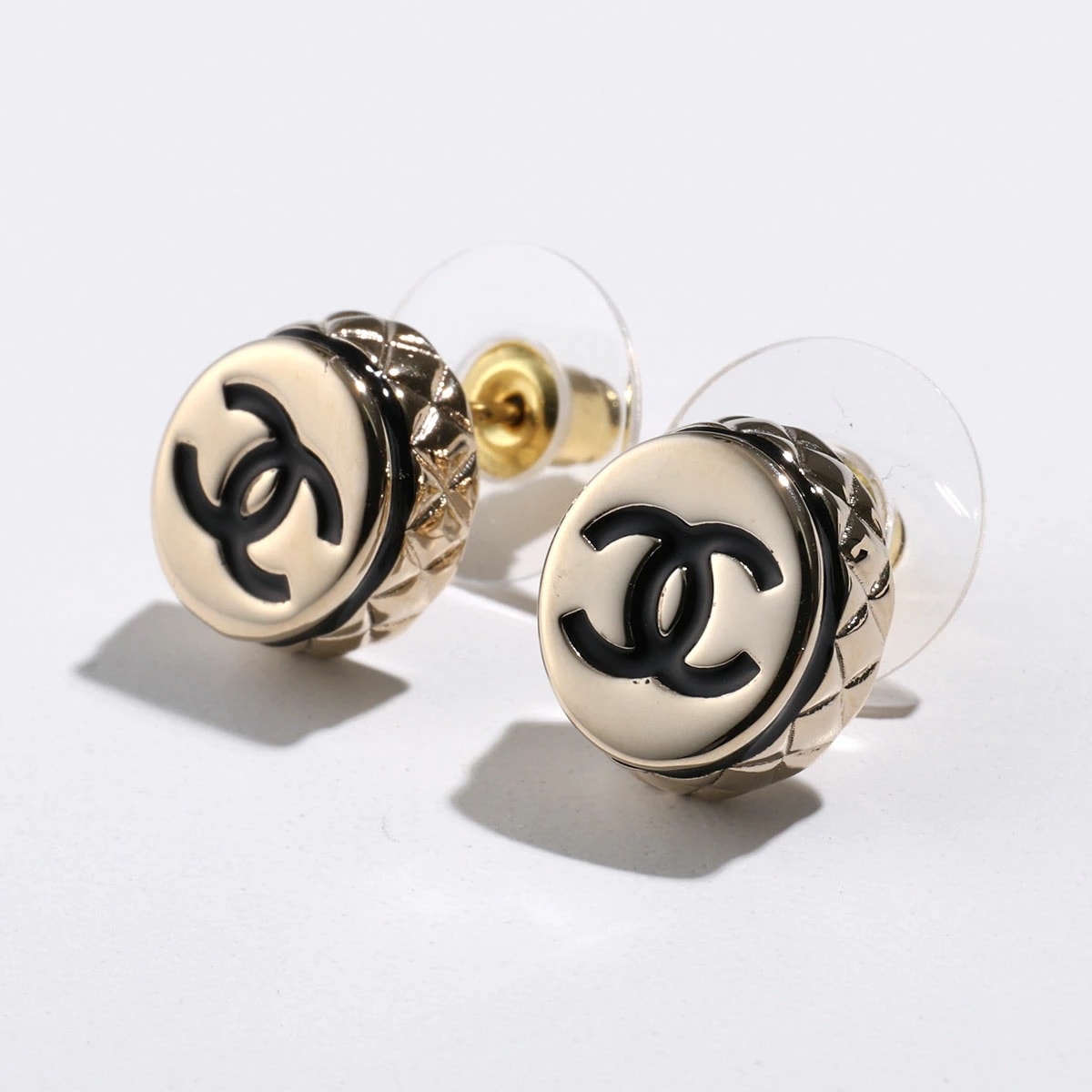 CHANEL シャネル ピアス ABG217 B21624 レディース ココマーク CCマーク メタル スタッド ボタン アクセサリー U3083