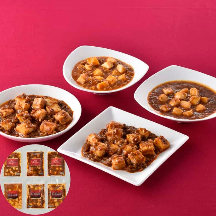 東京 「赤坂四川飯店」 陳親子饗宴 麻婆豆腐4種食べ比べ B 陳建一監修（麻婆豆腐本格四川麻婆豆腐)陳建太郎監修（おうち麻婆豆腐陳麻婆豆腐5年熟成豆板醤使用） 離島は配送不可 9200065 お歳暮
