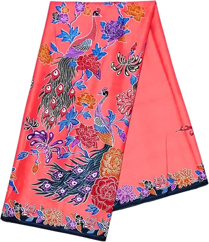 タイ バティック 柄 コットン プリント 生地 アジアン エスニック 布(b)