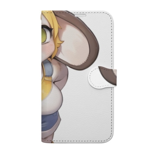 【文字入れ可能受注生産】チンチラの女の子　メリッサ 手帳型スマホケース