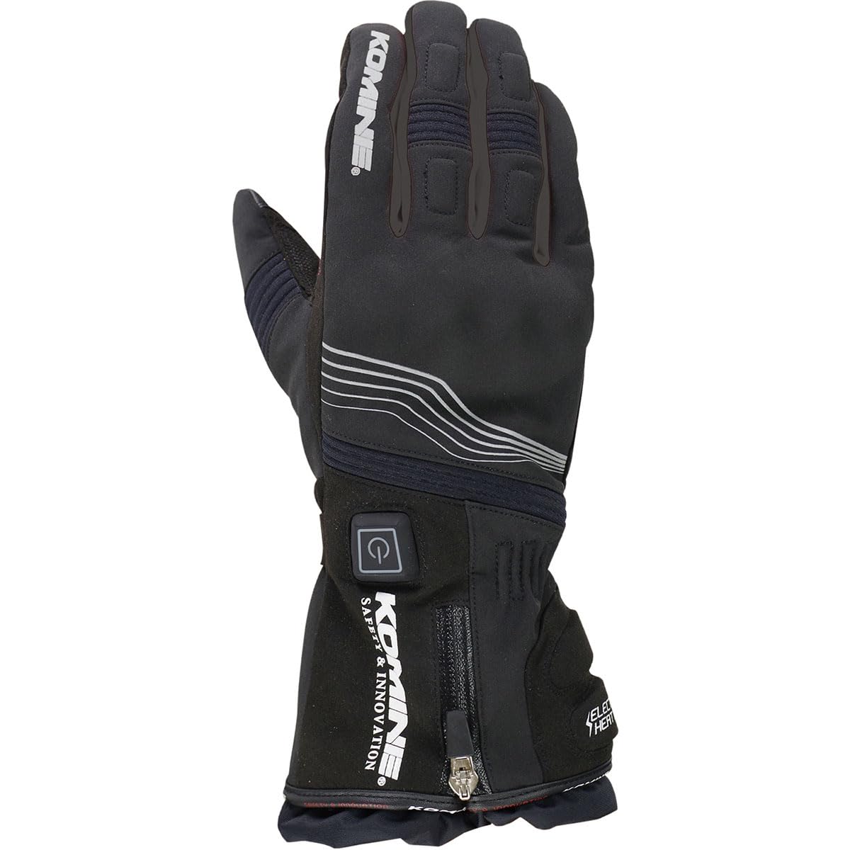 コミネ(KOMINE) バイク用 グローブ プロテクトエレクトリックグローブ12V ブラック L EK-201 1128 秋冬春向け 防水 防寒 カーボン ストレッチ素材 電熱