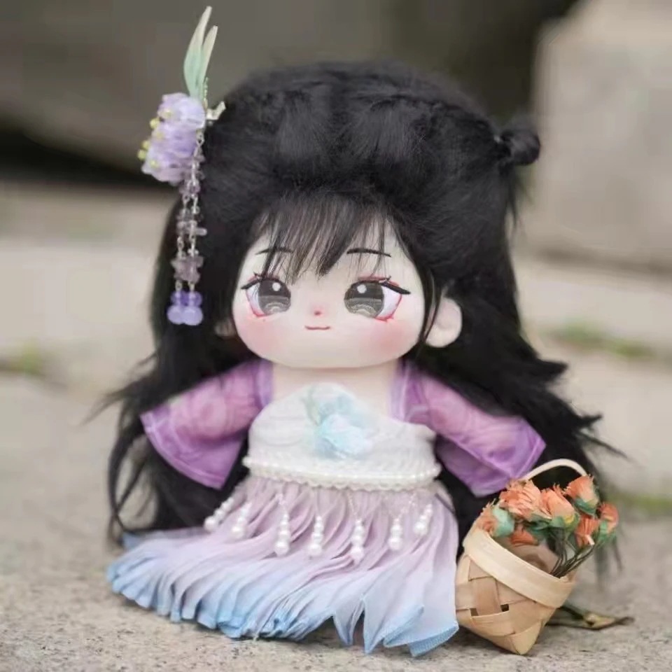 20cm長髪綿人形揚げ髪少女属性なし裸人形