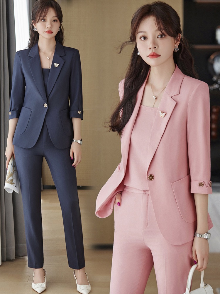 春 夏 スーツ 気質 OL セットアップ ジャケット/パンツ 2点セット 入学式 30代40代50代 卒園式 卒業式 アウター フォーマル ビジネススーツ ママスーツ レディース オフィス 通勤ファッ