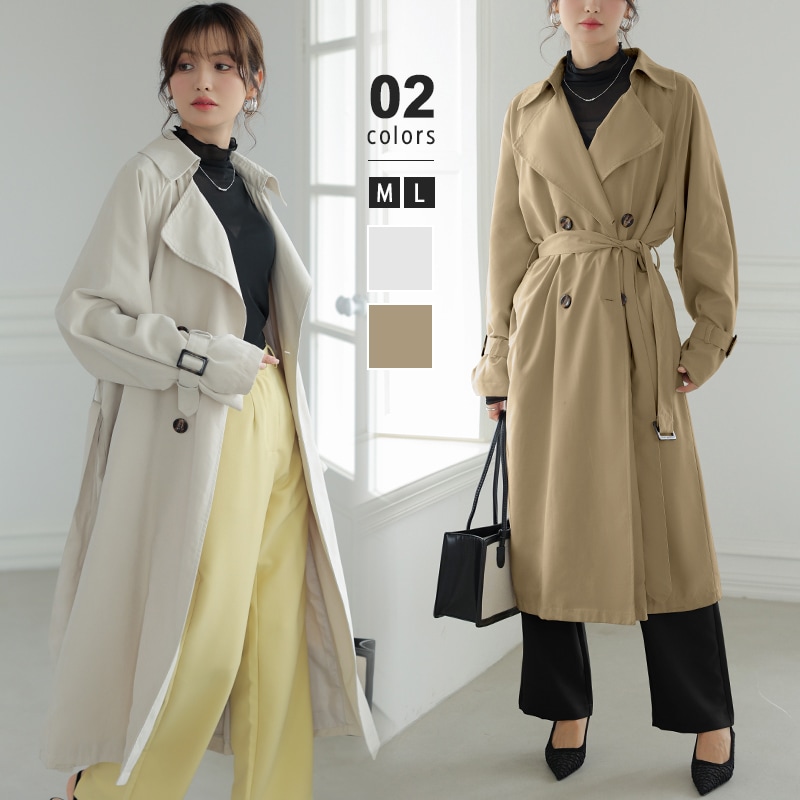 【OUTLET！クーポンで3,600円】 トレンチコート レディース 春 コート スプリングコート アウター ライトアウター ジャケット トレンチ ロング ロングコート 大きいサイズ フォーマル オフ