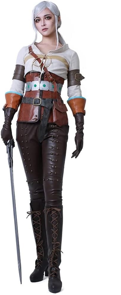 [Sky]レディース ゲーム コスプレ コスチューム ベルト グローブ バッグ付き