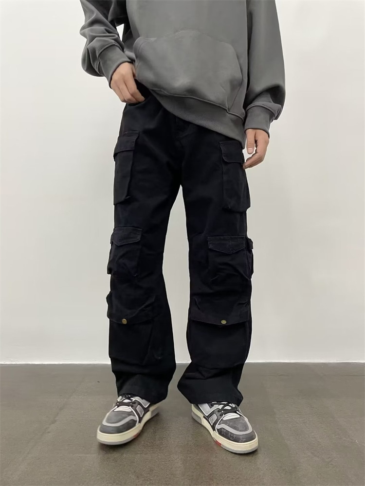 通勤する 野外活動用 複数ポケット ワークパンンツ ルーズカット 2025新作 休日用パンンツ