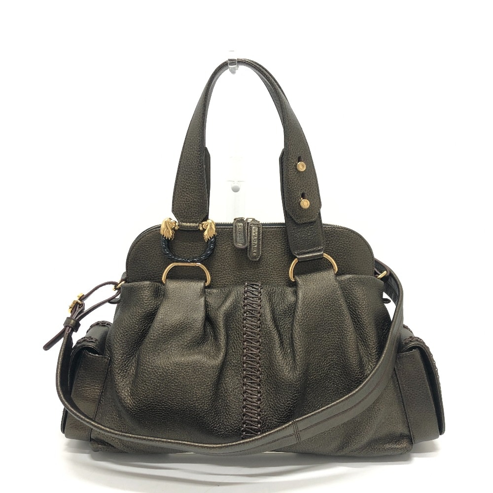 トートバッグ レオーニ カバン 2WAY ハンドバッグ ショルダーバッグ 斜め掛け レザー ブロンズ