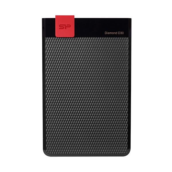 （まとめ）シリコンパワー ポータブルHDDDiamond D30 1TB ブラック SP010TBPHDD3SS3K 1台3セット