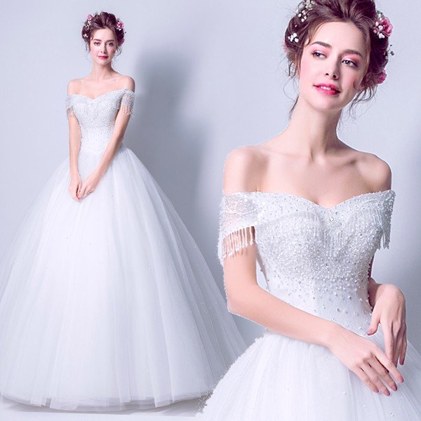 ウエディングドレス 二次会 安い ウェディングドレス 夏 結婚式 プリンセス エンパイア 花嫁 ドレス 披露宴 ロングドレス ブライダル 大きいサイズ