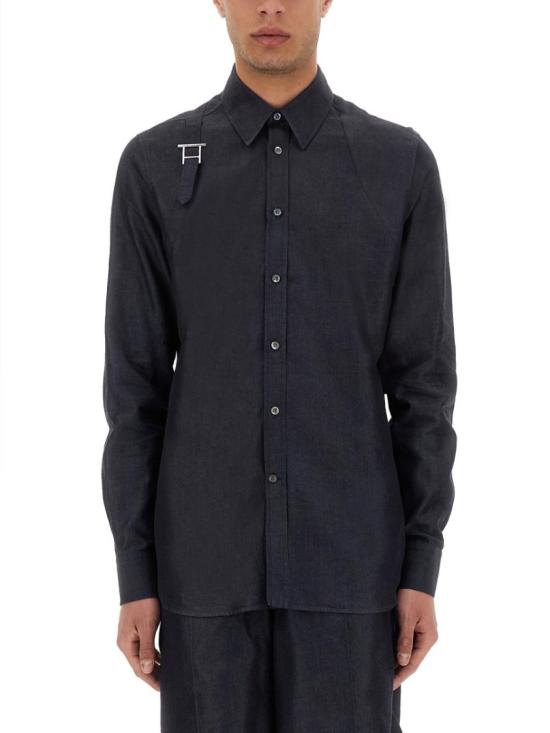 ALEXANDER MCQUEEN Men Shirts 828635 QYABM4244 Blue