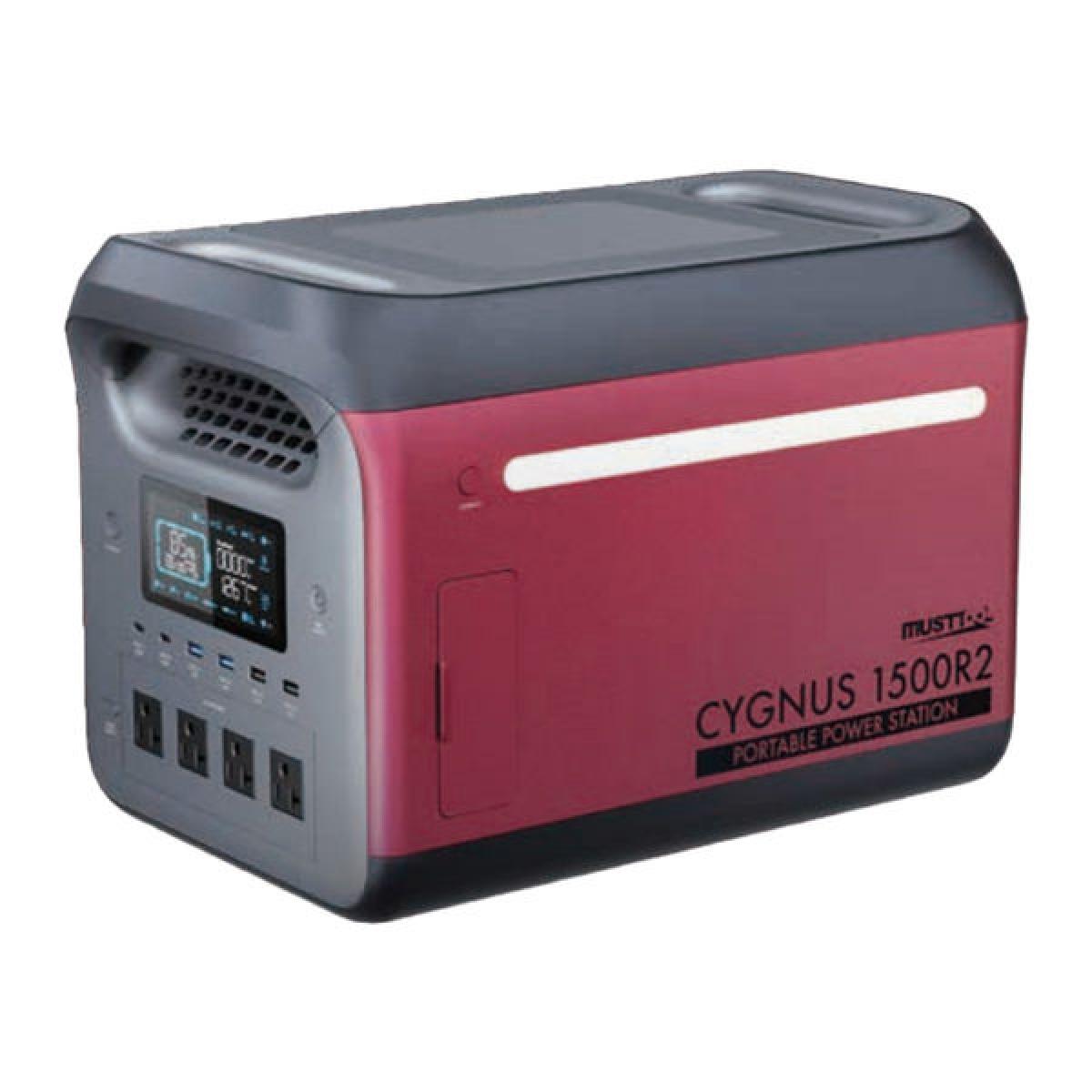 イチネンアクセス ポータブル電源 CYGNUS 1500R2 高出力 大容量 MUSTTOOL マストツール 瞬間最大出力3,000W 急速充電対応 防災 災害 対策