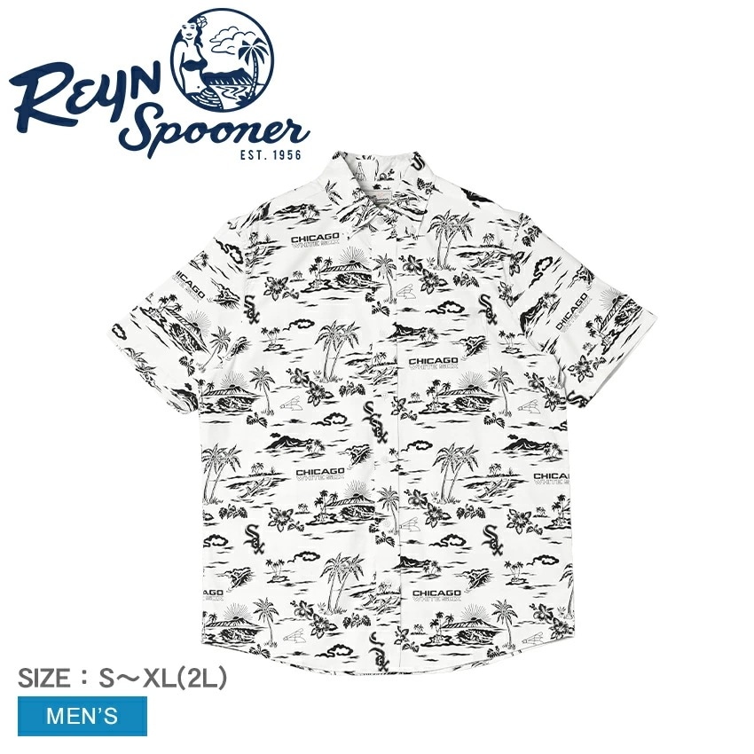 レインスプーナー メンズ トップス シャツ ウエア 半袖 柄 CHICAGO WHITE SOX KEKAI PERFORMANCE BUTTON FRONT B534413121