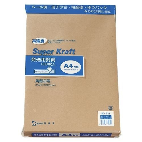 （まとめ買い）高春堂 角2スーパークラフト100gテープ付10 731 00022918 [x3]