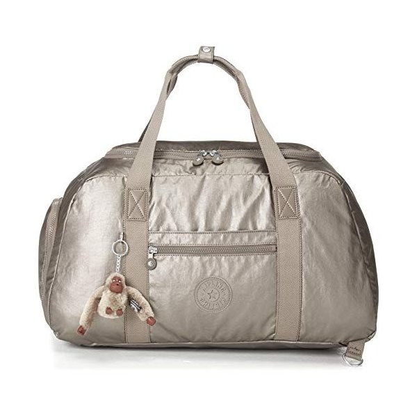 Kipling Women s Palermo Convertible Duffle Bag， metallic pewter， One Size 並行輸入品