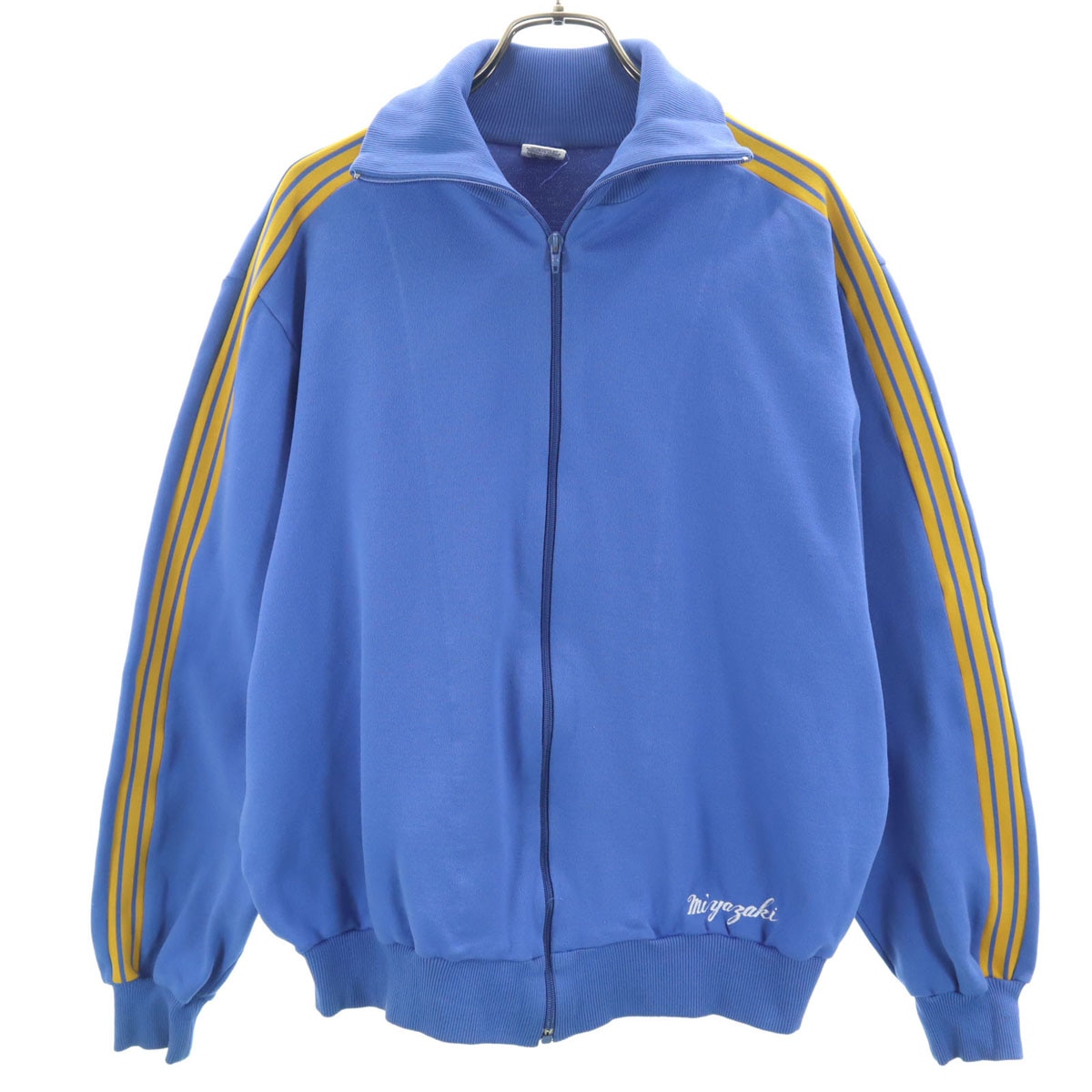 70s ヴィンテージ 西ドイツタグ デサント製 トラックジャケット 4 ブルー メンズ 古着