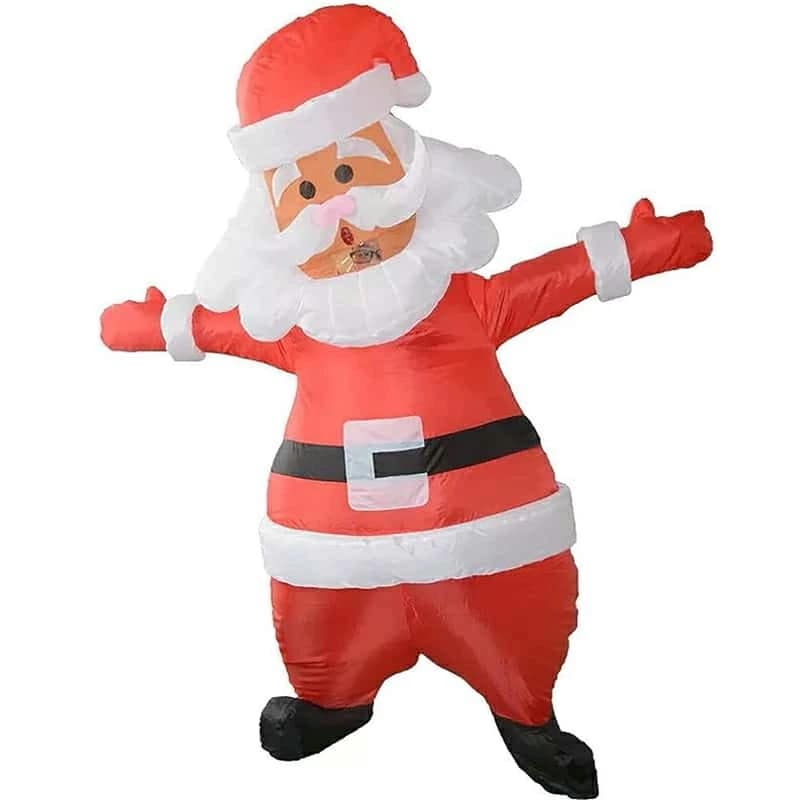即纳クリスマスコスチューム 男女共用 サンタクロース 衣装 エアー 空気充填 ミニ空気扇機付 膨張式 インフレータブル アイデッズ　面白いプレゼント コスプレコスチューム仮装 パーティ 忘会 余興