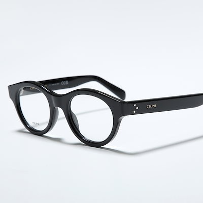 CELINE セリーヌ メガネ CL50138I レディース メンズ ラウンド型 セルフレーム フルリム めがね 眼鏡 ロゴ アイウェア 伊達メガネ 黒縁メガネ 001