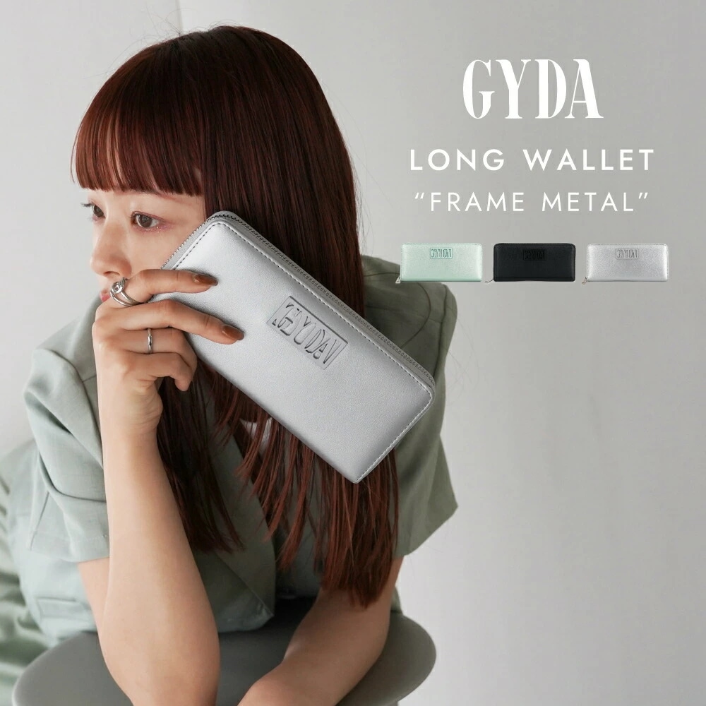 GYDA ジェイダ 財布 レディース 長財布 レディーズ ブランド FRAME METAL フレーム メタル GY-W201 ラウンド束入れ ラウンドファスナー カード 大容量 小銭入れ 仕切り 大人