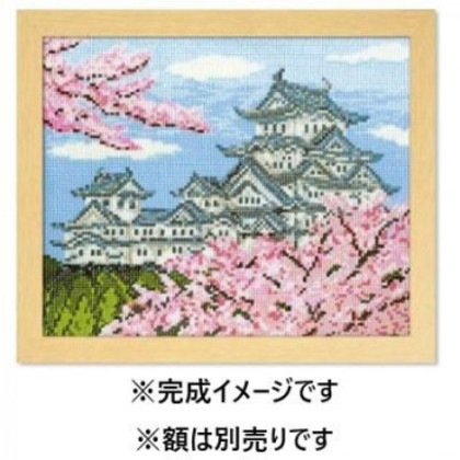 オリムパス ししゅうキット フレーム 春の姫路城 7414