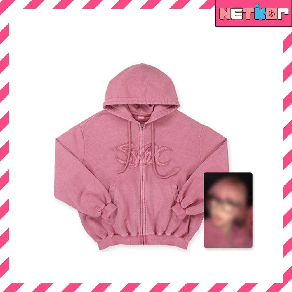 aespa ピンク刺繍ファスナー付きアパレル 楽天市場】[K-POP] 送料無料 (メンバー選択) [PINK HOODIE ZIP-UP SET