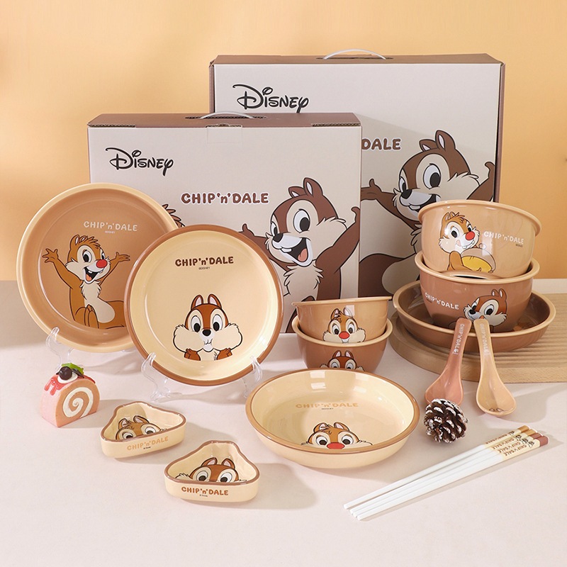 キジティティ陶磁器食器二人用ギフトボックス家庭用子供用茶碗皿セットお土産