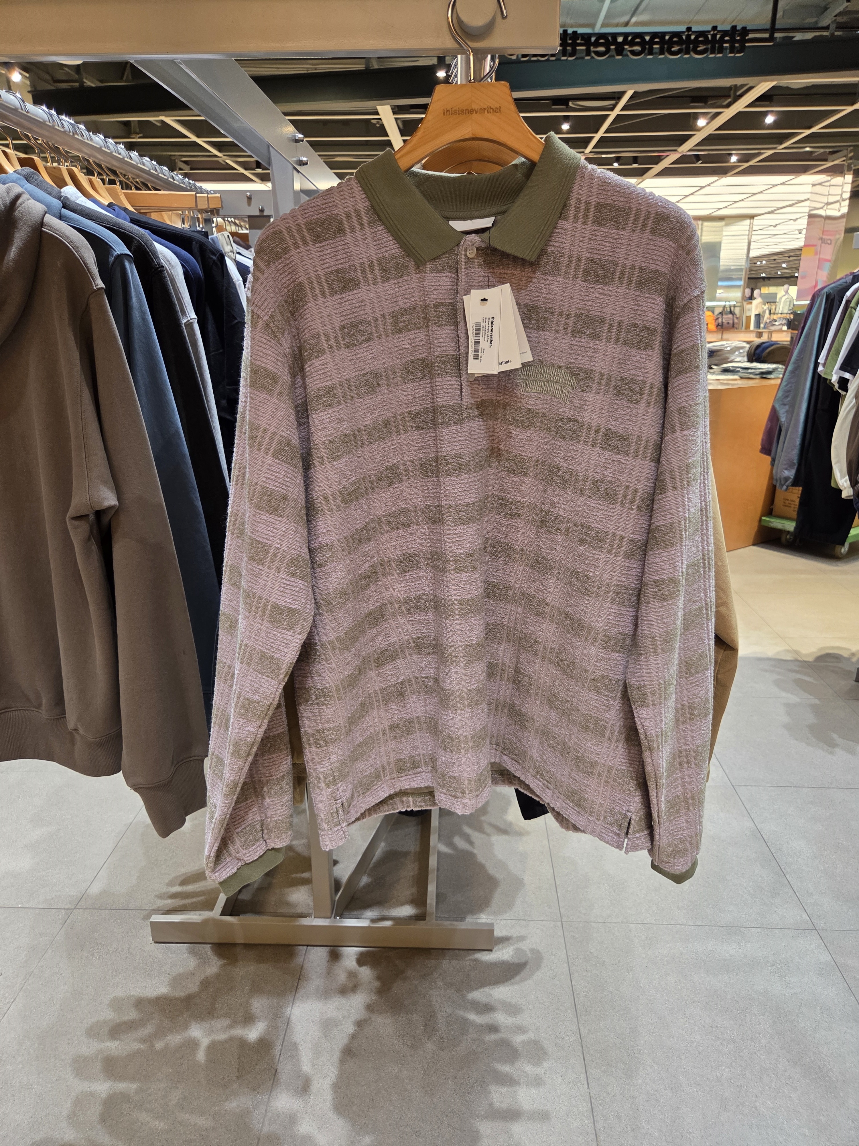 【THISISNEVERTHAT】 25FW STRIPED RUGBY L/S TOP : 3COLORS
