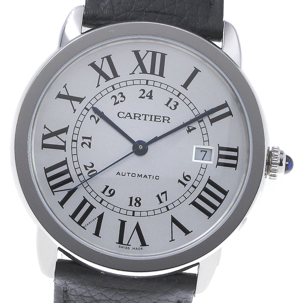 カルティエ CARTIER WSRN0022 ロンドソロ デイト 自動巻き メンズ 良品 箱・保証書付き_845225【中古】