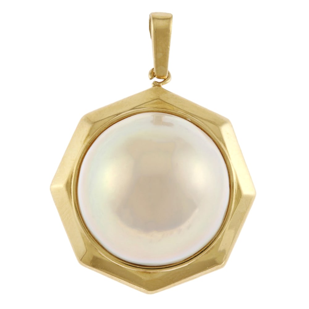 タサキ ペンダントトップ 18金 K18イエローゴールド マベパール TASAKI 中古 美品