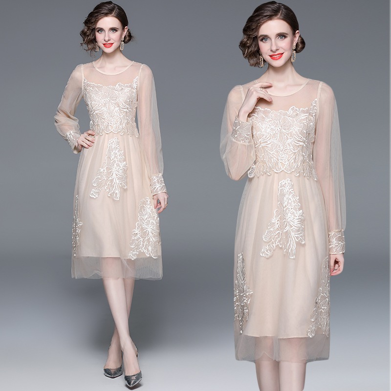 結婚式 ワンピース パーティードレス ミモレ丈 フォーマルドレス ドレス お呼ばれフォーマル ワンピース 袖あり 結婚式 ワンピース パーティードレス 大きいサイズXXL 入園式 二次会 謝恩会 同窓