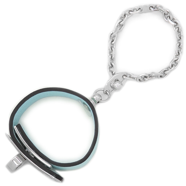エルメス HERMES グローブホルダー ケリー ヴォースイフト GP ブルーゼフィール シルバー金具 水色 【箱】【中古】